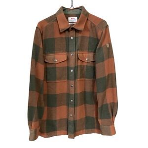 Fjallraven Canada Shirt in Autumn Leaf-Laurel Green Men's M Wool Blend Shacket